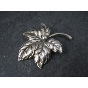 Estate Beau Sterling Leaf Brooch